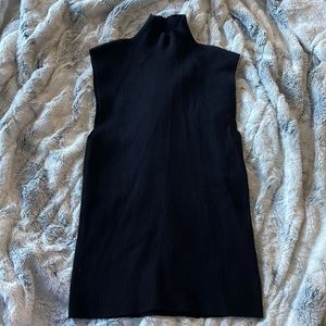 Black Zara Mock Neck Tank, Size M
